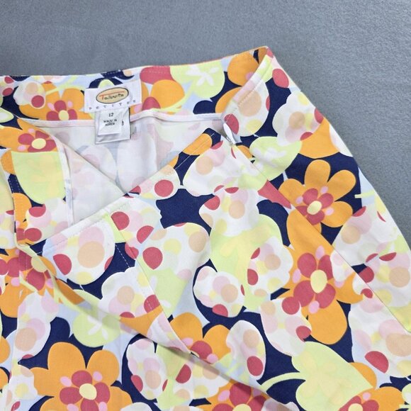 Talbots Skirt Womens 12 Floral Midi Petite Tencel Lyocell Casual Boho Retro - Picture 6 of 10